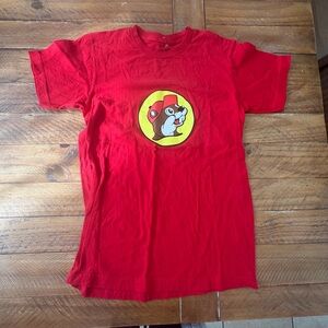 Red Graphic T-Shirt with Bucee Logo
